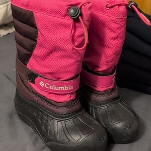 Columbia Fuchsia and Black Snow Boots